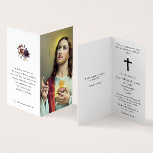 Catholic Prayer Cards Jesus The Sacred Heart