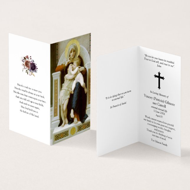 Catholic Prayer Cards | Mary, Jesus & St. John (Inside and Outside)