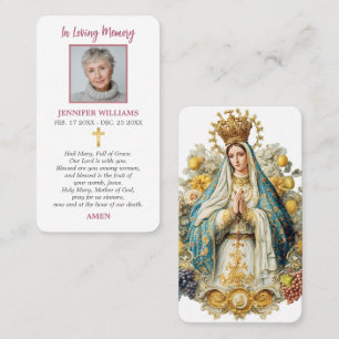 Catholic Prayer Cards Our Lady of the Garden