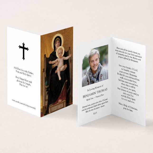 Catholic Prayer Cards | Virgin & Child (Inside and Outside)