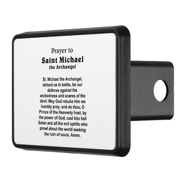 Catholic Prayer for Protection and Courage Trailer Hitch Cover (Left)