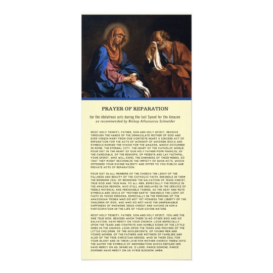 Catholic Prayer of Reparation Most Holy Trinity Rack Card Zazzle.ca
