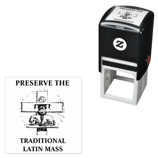Catholic Preserve Traditional Latin Mass Lamb Self-inking Stamp (In Situ)