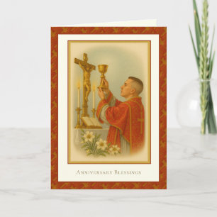 Catholic Priest Anniversary Ordination Deacon  Card