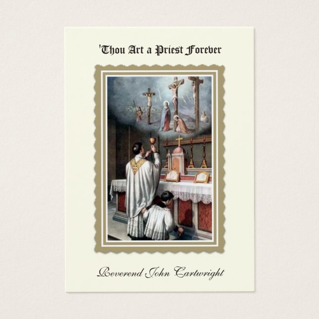 CATHOLIC PRIEST ANNIVERSARY ORDINATION HOLY CARDS (Front)
