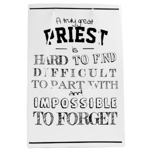 Catholic PRIEST Appreciation Thank you Gift  Medium Gift Bag