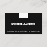 Catholic Priest Black Clergy Collar Religious Busi