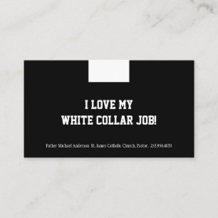 Catholic Priest Black Clergy Collar Religious Business Card
