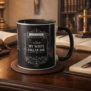 Catholic Priest Black Clergy Collar Religious Mug
