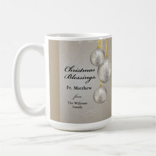 Catholic Priest Christmas Elegant Hanging Ornament Coffee Mug