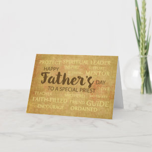 Catholic Priest Father's Day, Qualities of Father Card