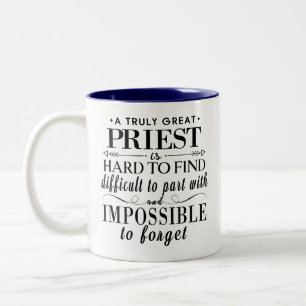 Catholic Priest Gift Idea Heartfelt Appreciation Two-Tone Coffee Mug