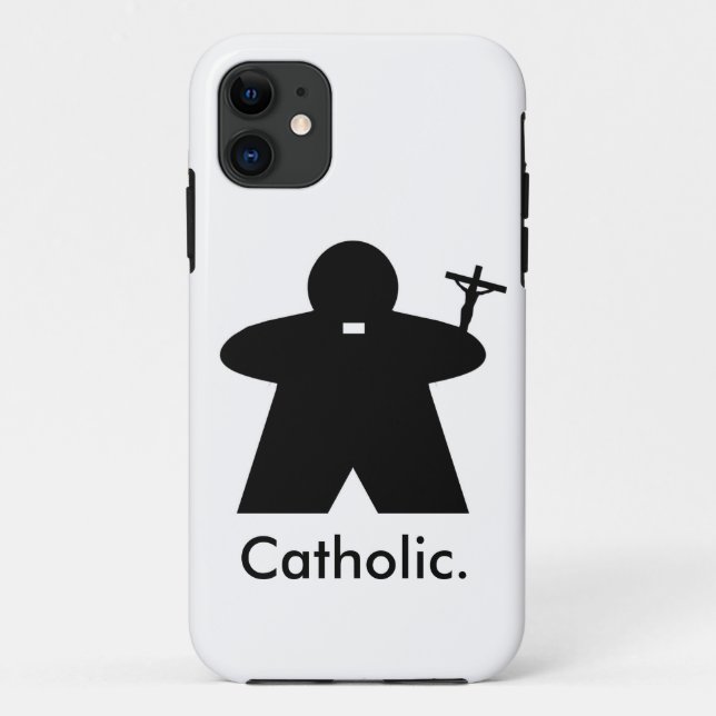 Catholic Priest Meeple iphone case (Back)