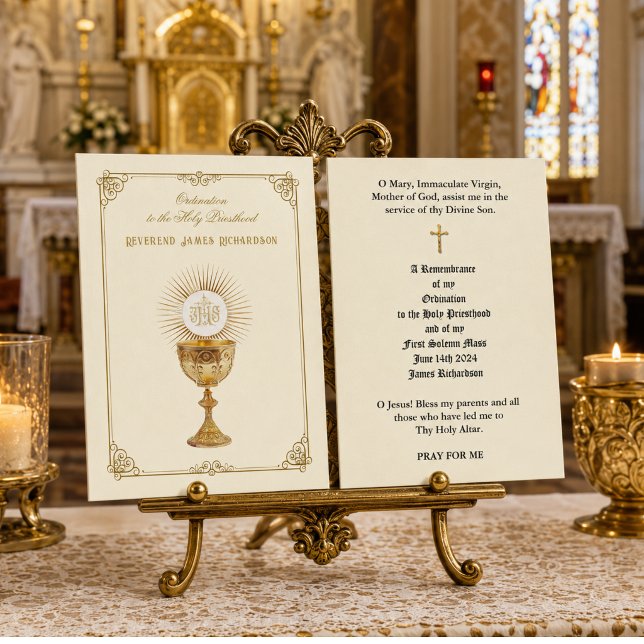 CATHOLIC PRIEST ORDINATION HOLY CARDS (Creator Uploaded)