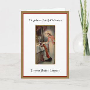 Catholic Priest Ordination Religious Jesus  Card