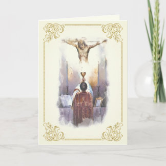 Catholic Priest Ordination Religious Jesus  Card