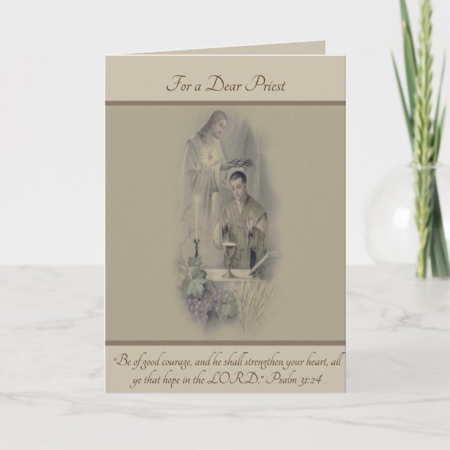 Catholic Priest Words of Encouragement Card (Front)