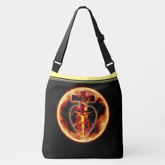 Catholic Religious Holy Trinity Jesus on the Cross Crossbody Bag (Front)