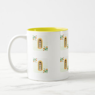 Catholic Religious Mug, Virgen de Guadalupe Two-Tone Coffee Mug