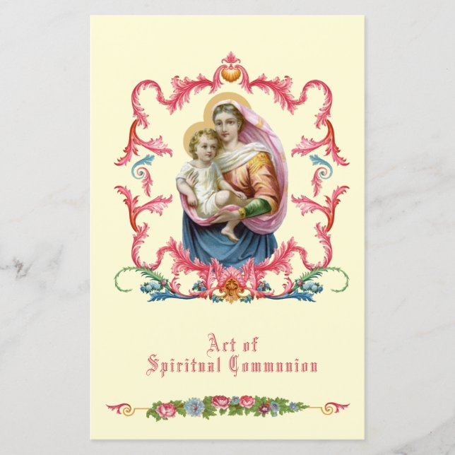 Catholic Religious Spiritual Communion Mary Jesus (Front)