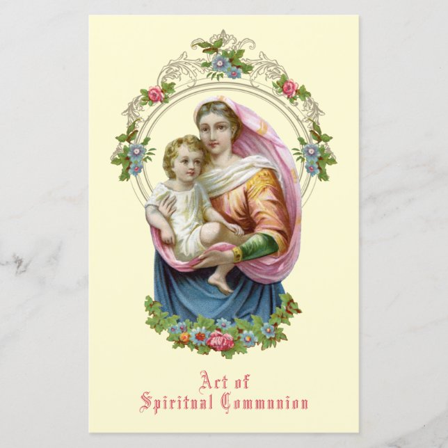 Catholic Religious Spiritual Communion Mary Jesus (Front)