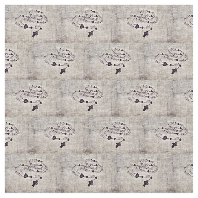 Catholic rosary fabric (Close Up)