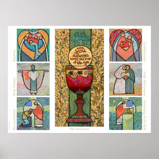 Catholic Sacraments Classroom Poster (Front)