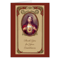 Catholic Sacred Heart Jesus Condolence Thank You