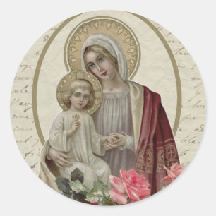 Catholic Sacred Heart of Jesus Classic Round Sticker