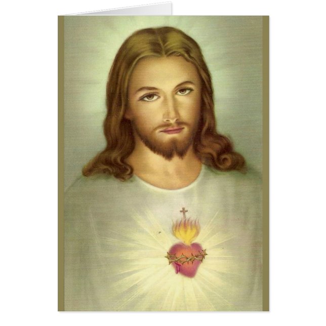 Catholic Sacred Heart of Jesus  Funeral Thank You (Front)