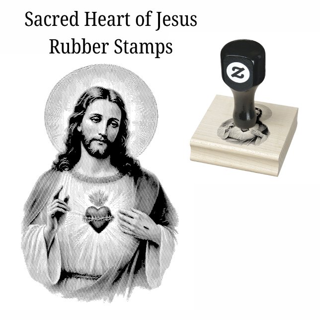 Catholic Sacred Heart of Jesus Traditional Rubber Stamp (Creator Uploaded)