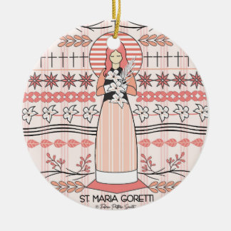 Catholic Saint Ornament: St. Maria Goretti Ceramic Ornament