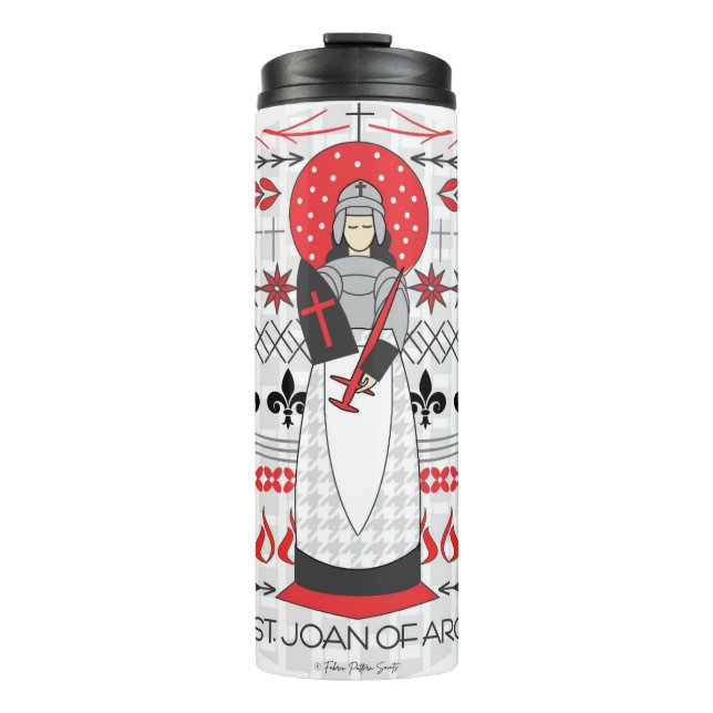 Catholic Saint Thermal Tumbler: St. Joan of Arc Thermal Tumbler (Front)