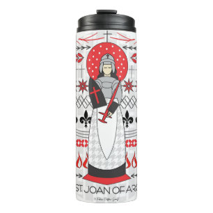Catholic Saint Thermal Tumbler: St. Joan of Arc Tumbler