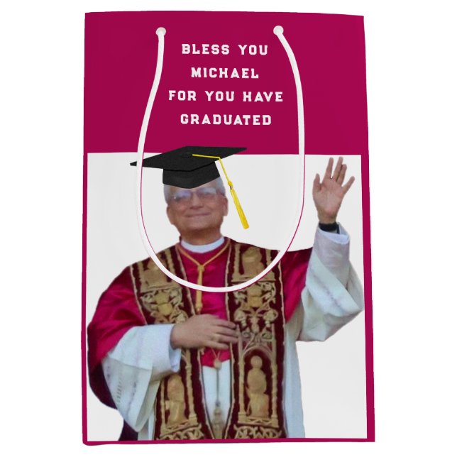 Catholic School Graduation Medium Gift Bag (Front)