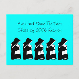 Catholic School Reunion Save The Date Nun Custom Announcement Postcard