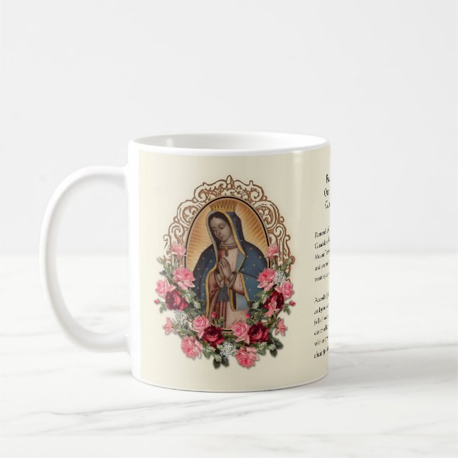 Catholic Spanish Guadalupe Religious Virgin Mary  Coffee Mug (Left)