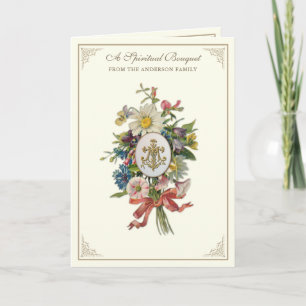 Catholic Spiritual Bouquet Prayer Virgin Mary Holiday Card
