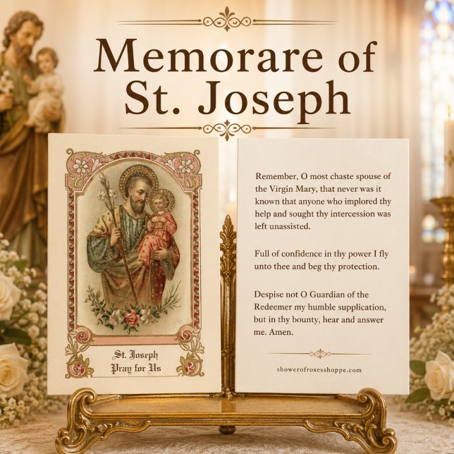 Catholic St. Joseph Memorare Prayer Holy Cards (Creator Uploaded)