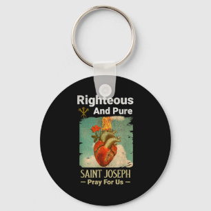 Catholic St. Joseph, Patron Saint Of Fathers, Pray Keychain