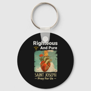Catholic St. Joseph, Patron Saint Of Fathers, Pray Keychain