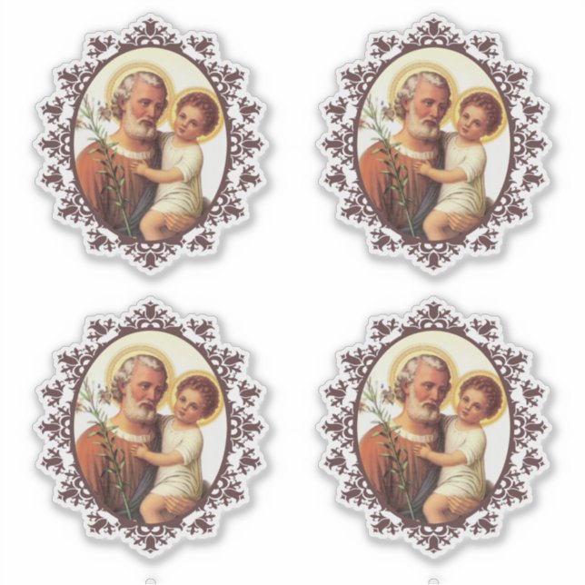 Catholic St. Joseph with Child Jesus Religious (Front)