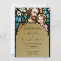  Catholic Stained Glass St. Joseph Wedding 