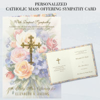 Catholic Sympathy Mass Offering Crucifix Floral