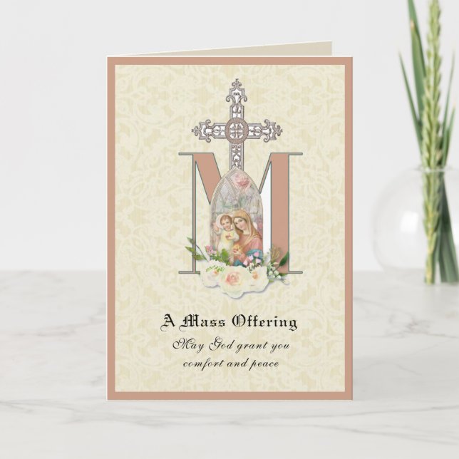 Catholic Sympathy Mass Offering Virgin Mary Card (Front)