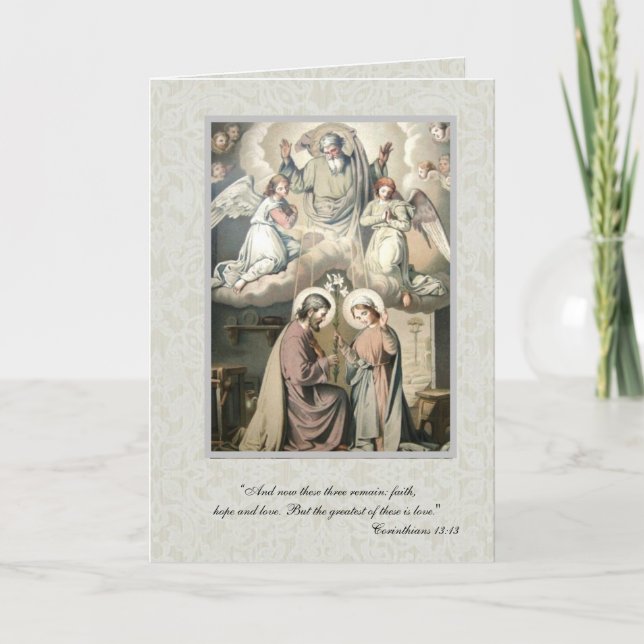 Catholic Traditional Bridal Wedding Invitation (Front)