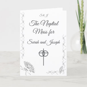 Catholic Victorian Fan Wedding Program