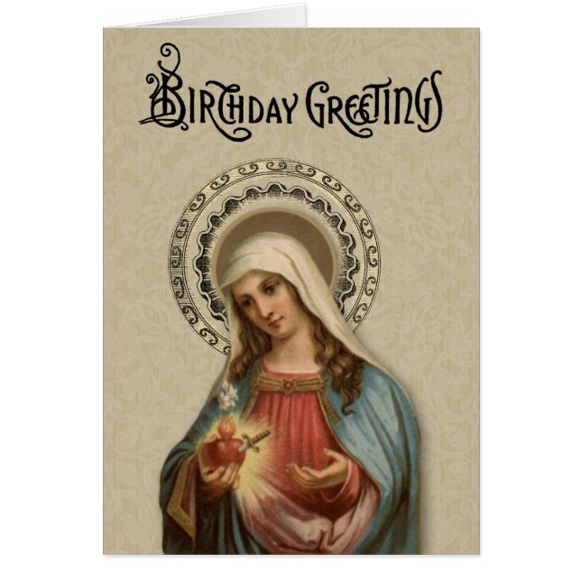 Catholic Vierge Marie Religieux Vintage (Devant)