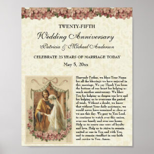 Catholic Wedding Anniversary Celebration Prayer  Poster