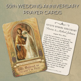 Catholic Wedding Anniversary Favour Holy Card